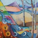 Josiane Pinel Debris - La source des légendes - Huile sur toile - 116x81 cm