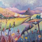 Josiane Pinel Debris - Les cradères - Huile sur toile - 80x80 cm