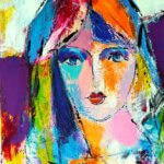 Josiane Pinel Debris - Myriam - Acrylique sur toile - 61x46 cm